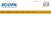 Tablet Screenshot of ecofil.sk